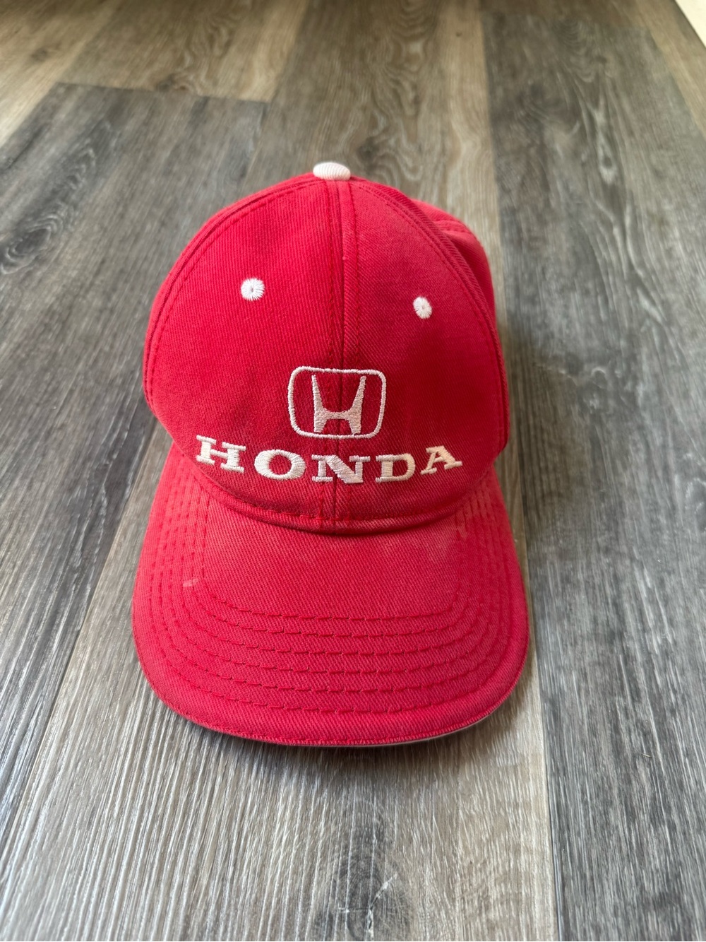 OTTO Red HONDA Adjustable Vintage Baseball Cap with Embroidered Label
